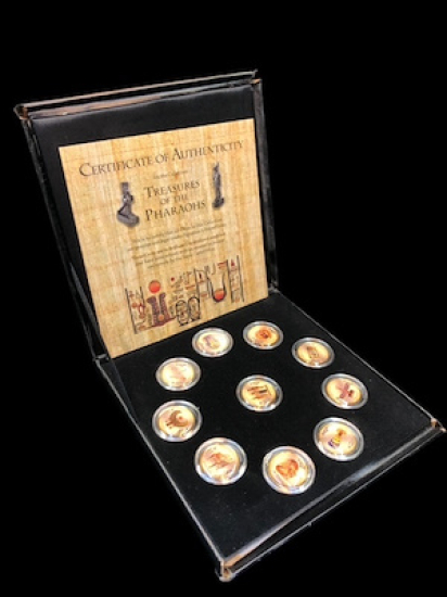 MISIR LA ALAKALI ÖZEL ÜRETİM KOLEKSİYONLUK KUTUSUNDA SERTİFİKALI MADALYON SETİ