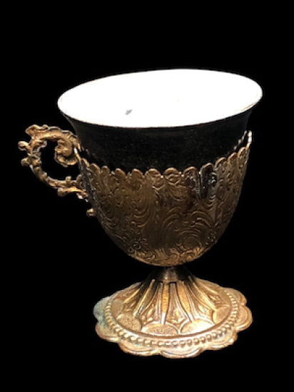 SÜLEYMANİYE İŞİ TOMBAK KULPLU DÖNEM FİNCANLI TOMBAK ORANI YÜKSEK FİNCAN VE ZARFI