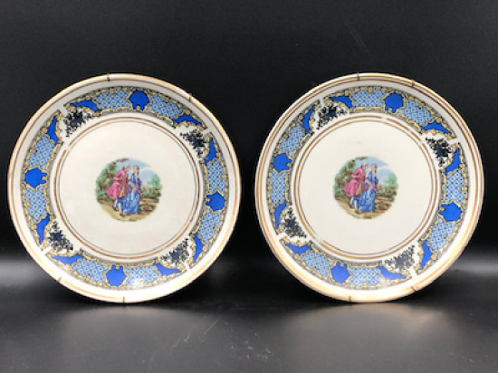 ESKİ YAPIM İSTANBUL PORSELEN ÇİFT SANATÇI İMZALI ASKI APARATLI KUSURSUZ DUVAR TABAGI