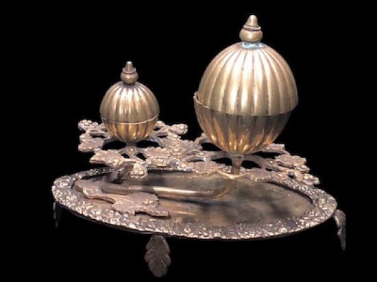 OSMANLI DÖNEM SÜLEYMANİYE İŞİ ÇIFT KAPAKLI ALTIN VERMEYLİ MUHTEŞEM BUHURDAN