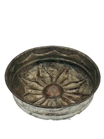 OSMANLI DÖNEM 19 YY BAKIRDAN MAMÜL ÇARKIFELEK KABARTMA İŞÇİLİK BEBEK KIRKLAMA TASI