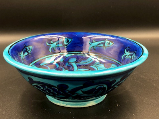 SITKI OLÇAR İMZALI 1999 SENESİNDE YAPMIŞ OLDUĞU BALIKLI KASE