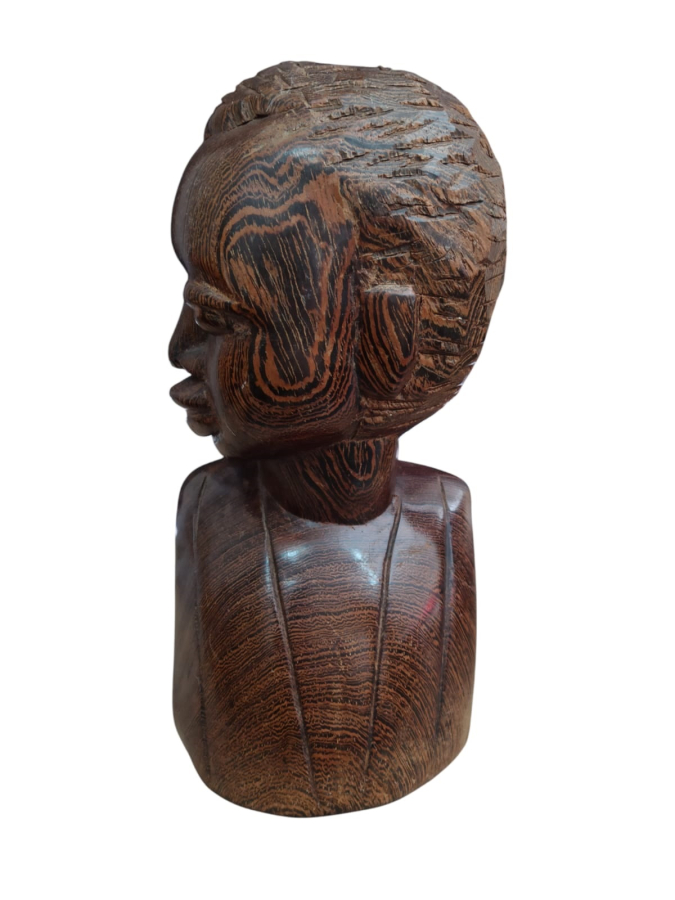 El Oyma Sanatı Büst Heykel Kuka Ağacından