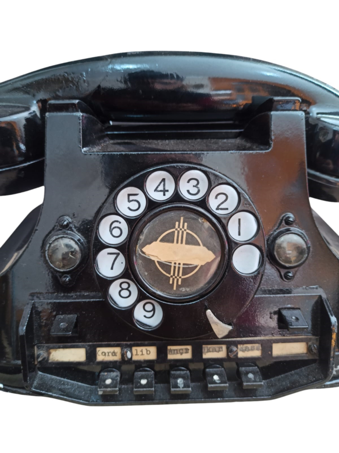 Vintage 1940'lar Atea Anvers  Döner Kadran Ağır Telefon