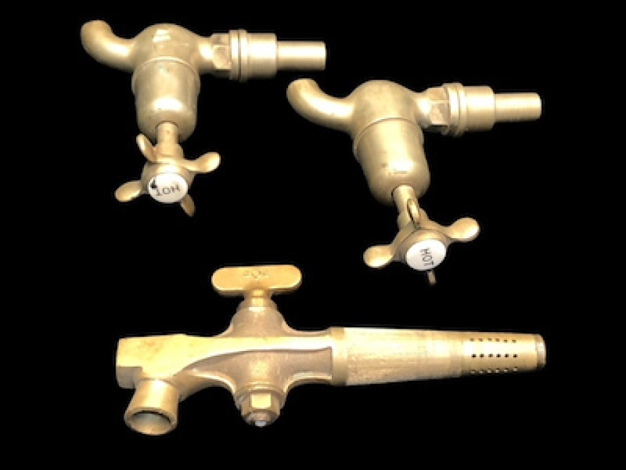 1930 LAR 3 ADET BRONZDAN MAMÜL ETLİ OLDUKÇA AĞIR ÇALISIR VAZİYETTE MUSLUK LOTU