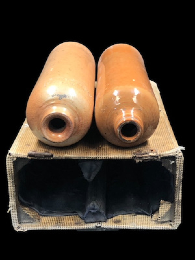 2.DÜNYA SAVASI ORJINAL KUTUSUNDA ALMAN ROM ŞİSESİ ÇİFT YAZILI ATIKSIZ