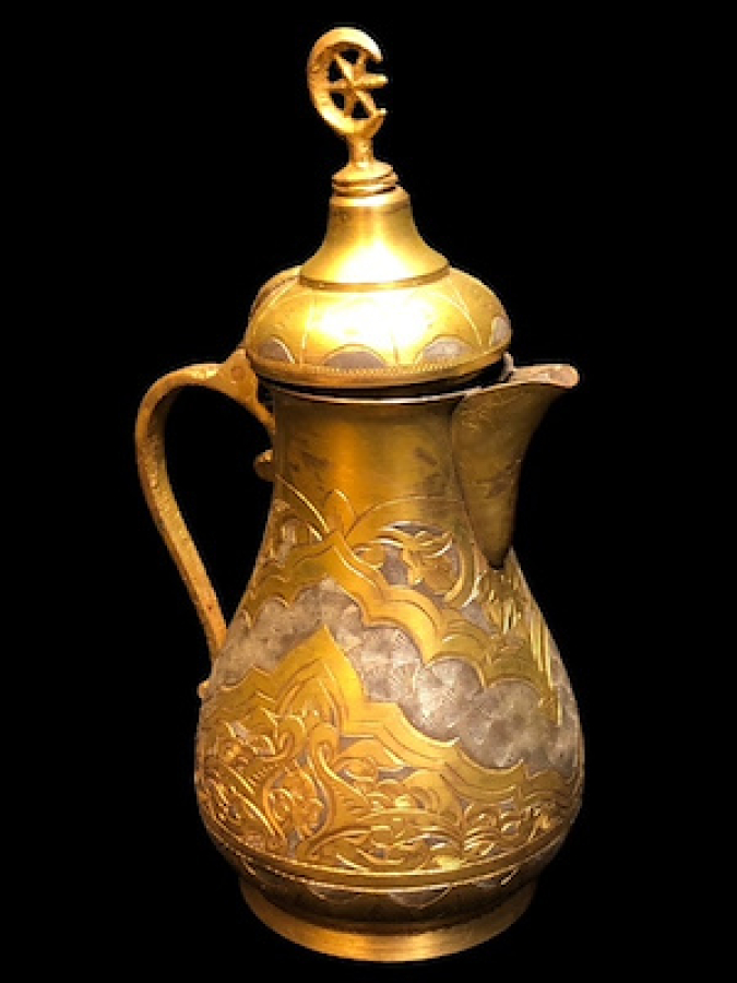 BOSNA İŞİ TOMBAKTAN MAMÜL AYYILDIZLI KAHVEDAN VE KAHVE TEPSİSİ