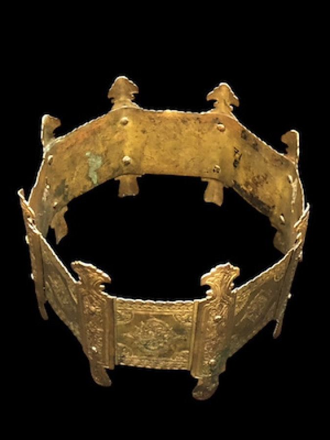 OSMANLI DÖNEM GENE TEKKE İŞİ ÜZERİ KOMPLE KALEM İŞ İSTAMİK MOTİFLİ BAKIRDAN MAMÜL MİNİ MANGAL