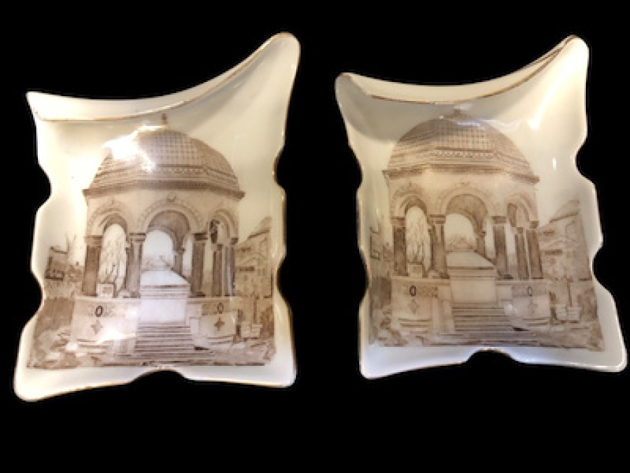 2 ADET EŞ 1920 LER ÇEKOSLOVAK DAMGALI ÜZERİ RESİMLİ KUSURSUZ KÜLTABLASI