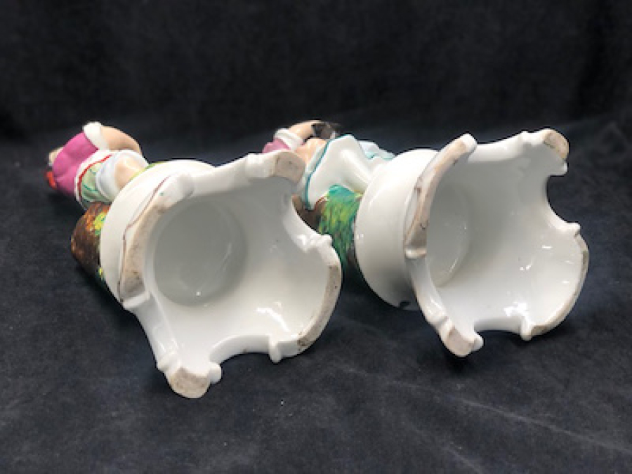 2 ADET PORSELENDEN MAMÜL EL BOYAMA KUSURSUZ PARFÜM ŞİŞELERİ