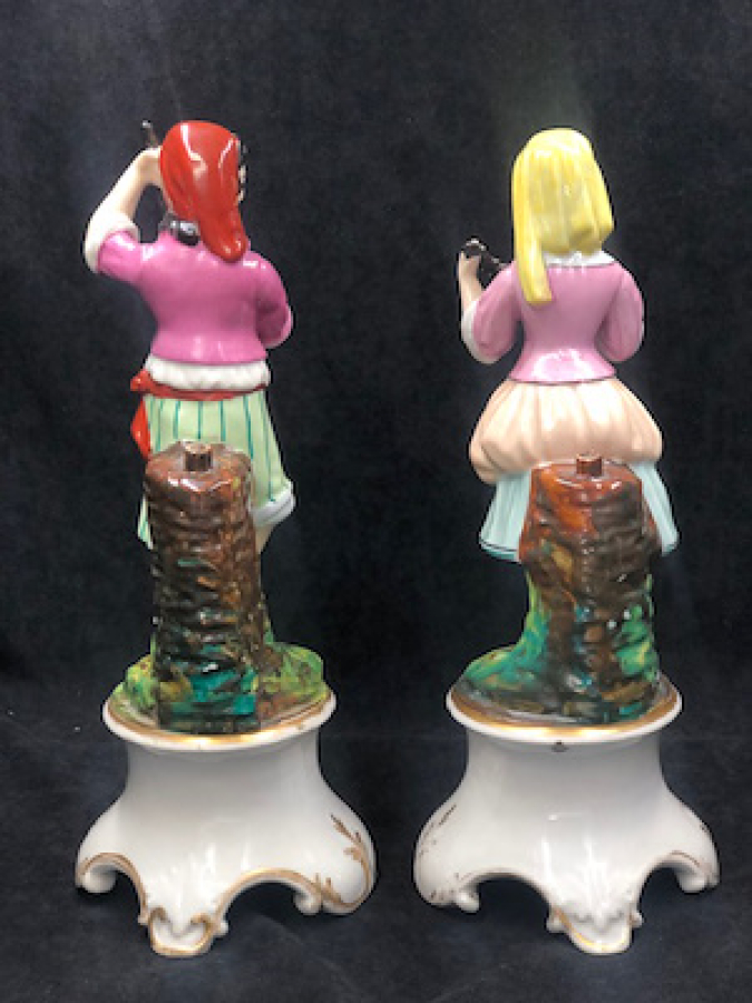 2 ADET PORSELENDEN MAMÜL EL BOYAMA KUSURSUZ PARFÜM ŞİŞELERİ