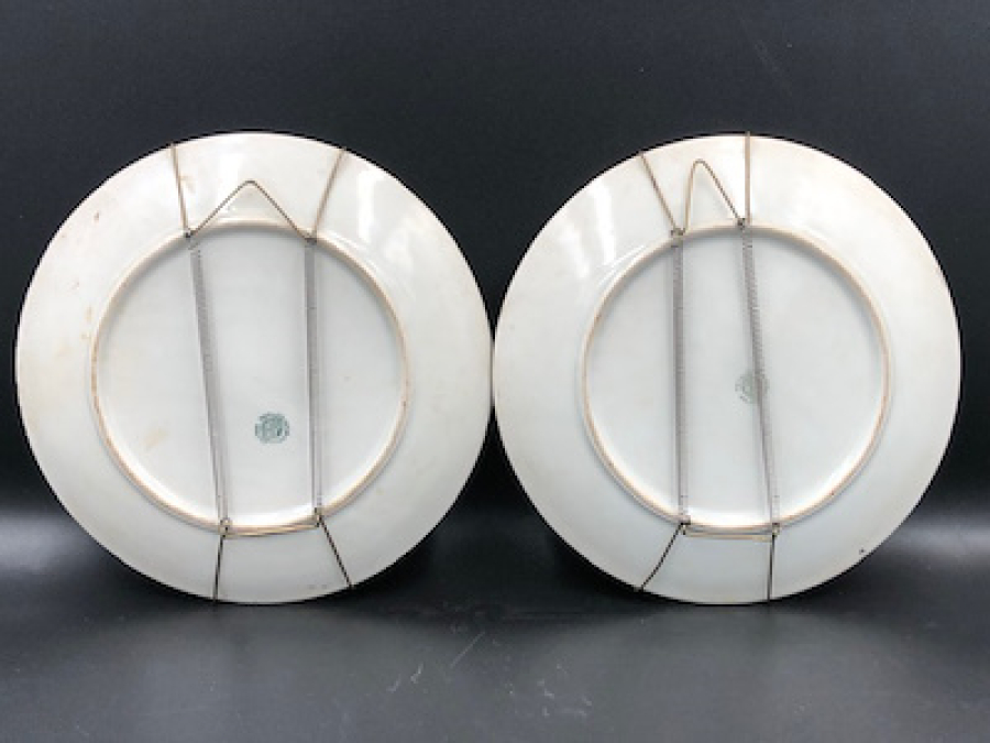 ESKİ YAPIM İSTANBUL PORSELEN ÇİFT SANATÇI İMZALI ASKI APARATLI KUSURSUZ DUVAR TABAGI