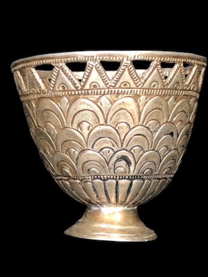 OSMANLI 18 YY AYKIRI FORMDA DÖNEMİ İMARİ FİNCANLI GÜMÜŞ ETLİ TEKLİ ZARF