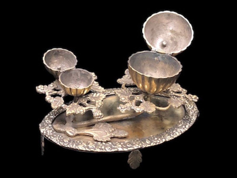 OSMANLI DÖNEM SÜLEYMANİYE İŞİ ÇIFT KAPAKLI ALTIN VERMEYLİ MUHTEŞEM BUHURDAN