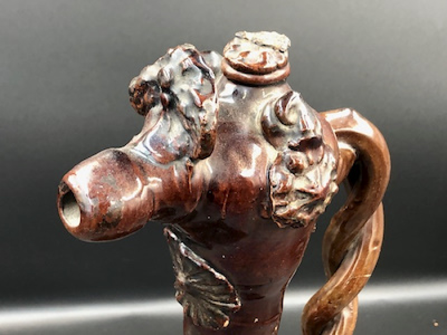 ORJINAL 19 YY ÇANAKKALE BURGU KULPLU KAHVERENGİ SIRLI KIRMIZI HAMURLU TESTİ