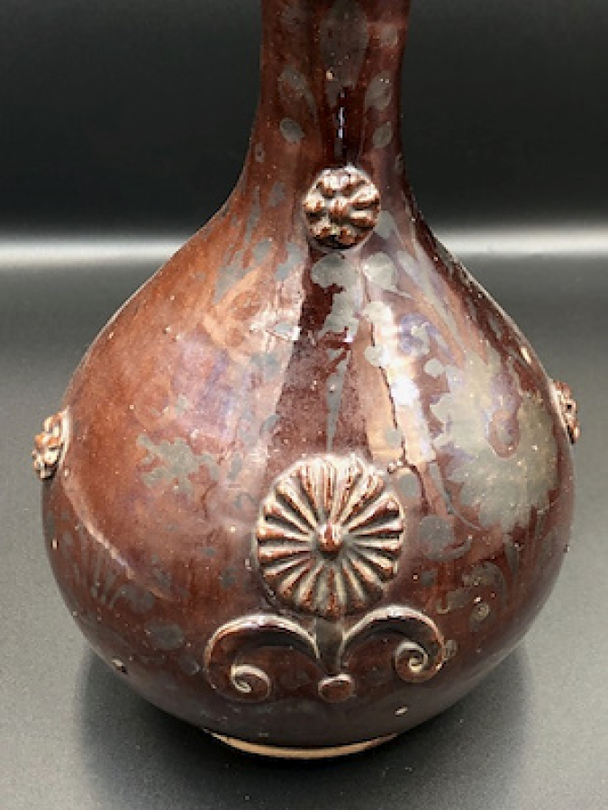 ORJINAL 19 YY ÇANAKKALE BURGU KULPLU KAHVERENGİ SIRLI KIRMIZI HAMURLU TESTİ