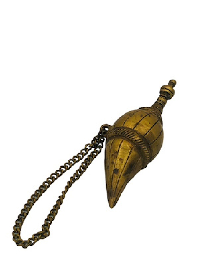 OSMANLI DÖNEMİ BRONZDAN MAMÜL AYKIRI FORMDA KAPAKLI ORJİNAL BARUTLUK NADİR MODEL