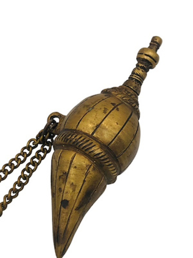 OSMANLI DÖNEMİ BRONZDAN MAMÜL AYKIRI FORMDA KAPAKLI ORJİNAL BARUTLUK NADİR MODEL