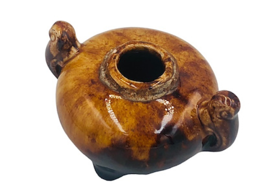 18 YY TOPRAK MALZEMEDEN YAPIM ÜZERİ KALIN SIRLI ÇİN HOKKA KUSURSUZ