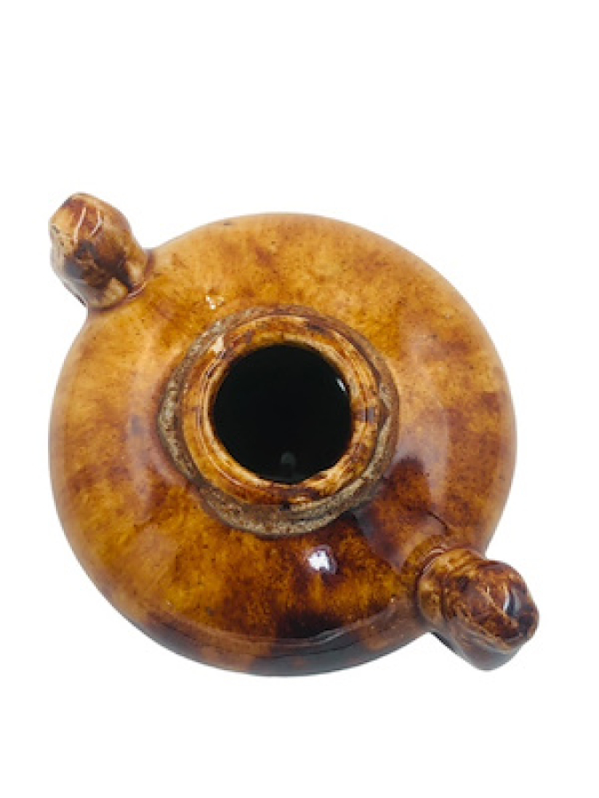 18 YY TOPRAK MALZEMEDEN YAPIM ÜZERİ KALIN SIRLI ÇİN HOKKA KUSURSUZ