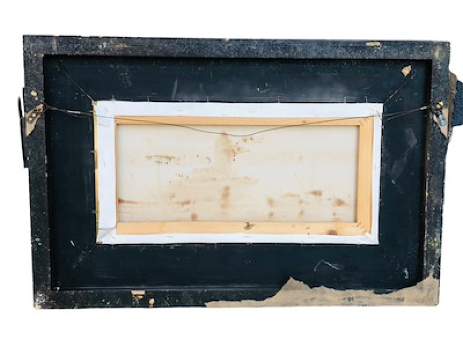 1990 LAR SONU KERVAN MAĞZALARININ SATTIĞI ETLİ OFSETLİ AHŞAP ÇERÇEVESİNDE TUVAL ÜZERİ YAĞLI BOYA TABLO