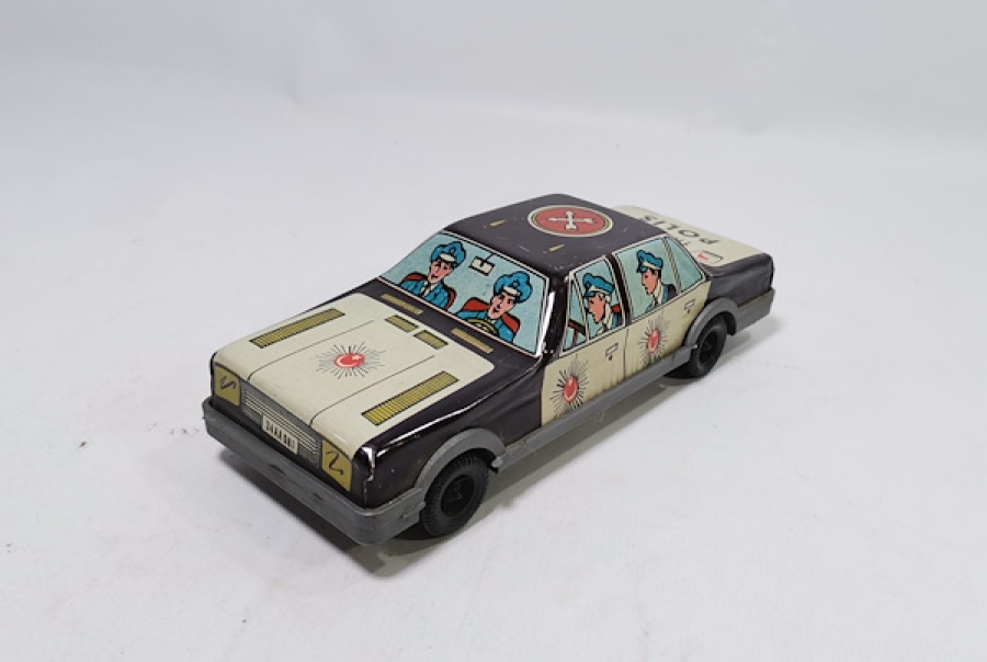 GÜREL MARKA ANTİKA OYUNCAK POLİS ARABASI